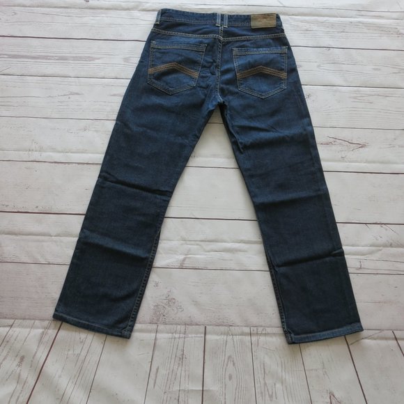 Armani Exchange Cotton Dark Wash Straight Leg Denim Jeans - Size 31 Short - Picture 1 of 6